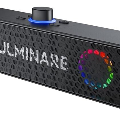 FULMINARE Bluetooth Speaker with 26W HD Sound, Portable Speaker Up to 30H Playtime, AUX&TF-Card&USB Input, LED Lights, Speakers Bluetooth 5.3 Wireless for Home/Party/Outdoor, (Black)