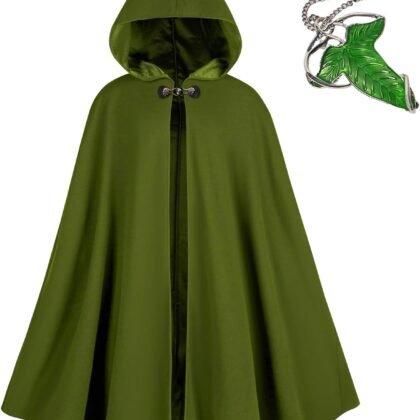 Hooded Renaissance Cloak for Men, Adult Medieval Renaissance Costume with Hood, Velvet Cape Halloween Dress Up