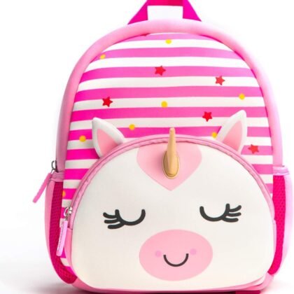 KK CRAFTS Preschool Backpack Toddler Neoprene Animal Schoolbag Lunch backpack for Kids Boys Girls(Unicorn)