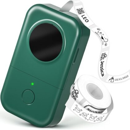 Phomemo D30 Label Maker Machine, Portable Bluetooth Mini Label Printer, Smart Phone Handheld Thermal Sticker Small Labeler Multiple Templates Font Icon Inkless for Home Office