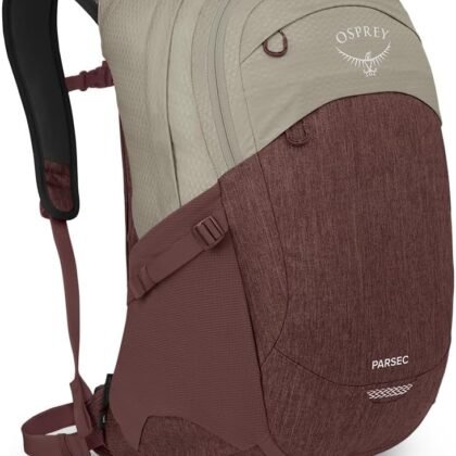 Osprey Parsec 26L Laptop Backpack, Sawdust Tan/Raisin Red