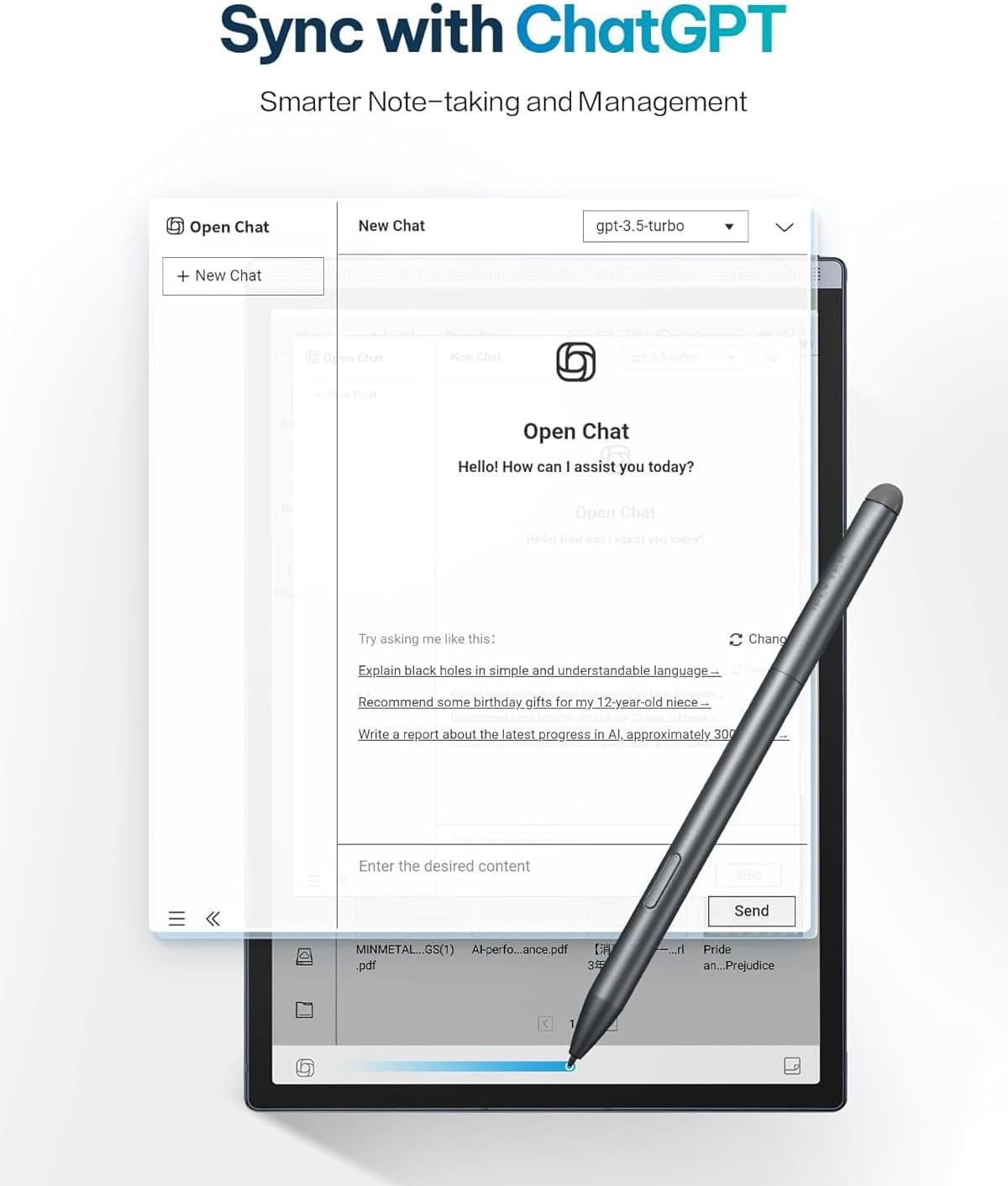 AINOTE Air 2 with Stylus Pen,8.2-inch AI Note-Taking Tablet Writing Paper Tablets,Digital Notebook Support AI Voice-to-Text Transcription, Multi-Languages Chatgpt for Work/Meetings/Study - Image 5