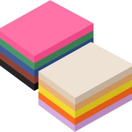 Sherr 1000 Sheets Construction Paper Bulk Colored Cardstock A4 9" x 12" Heavyweight Craft Printer Paper for Kids Bulk School Supplies Art(Bright Color)