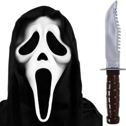 Scary Scream Face Mask for Halloween Horror Scream Face Mask for Halloween Costume Cosplay Party Decoration