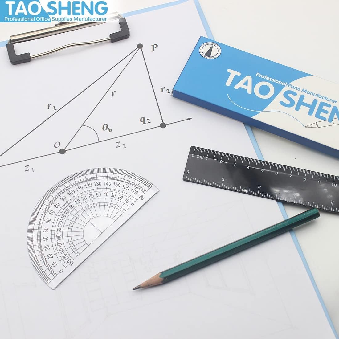 4-Inch 180 Degrees Plastic Protractor, 10cm Length Transparent Acrylic Semicircle Angle Measurement Ruler Tool for School Student Math Classroom Office Teachers, Clear 1 Pack - Image 3