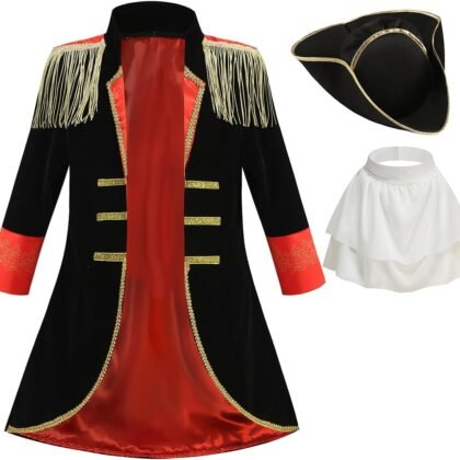 yolsun Napoleon Costume for Kids, Boys Founding Father Costume, Colonial Dress Up Set for Children