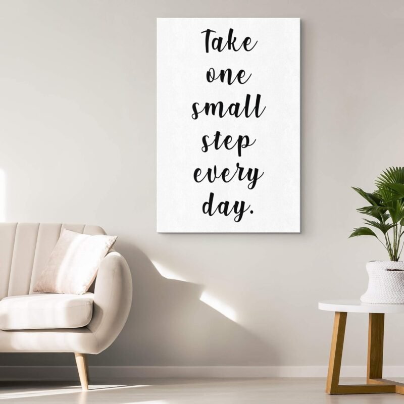 Personalized Canvas Wall Art Quotes and Text Living Room Decor Custom Inspirational Poster Bedroom Wall Decor Unique Customized Motivational Framed Quotes Wall Decorations (Canvas 11"x14") - Image 2