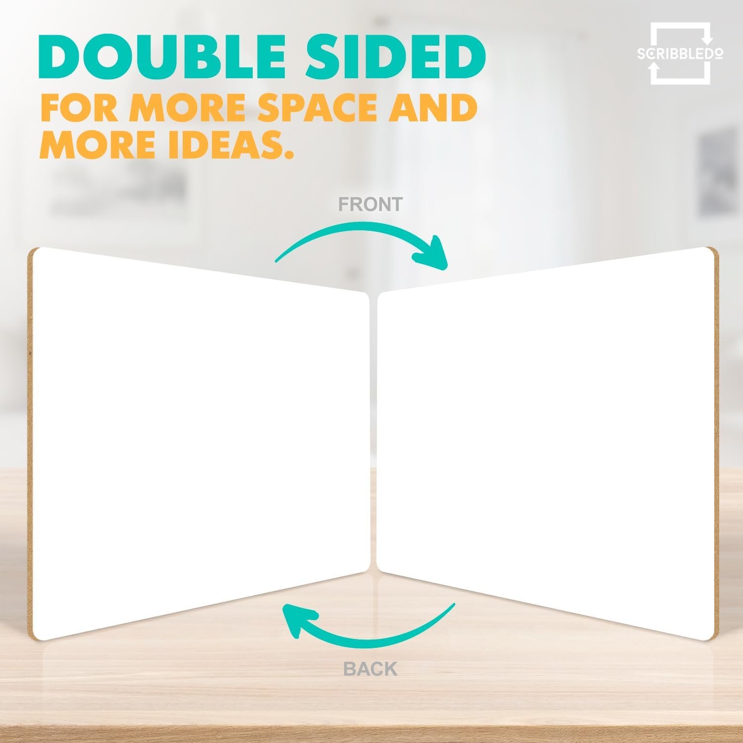 Scribbledo 2 Pack 9x12 Inch Small White Board and Mini Dry Erase Board Handheld Whiteboards for Students, Home, Office, and Kitchen Use, Dry Erase Boards - Image 6