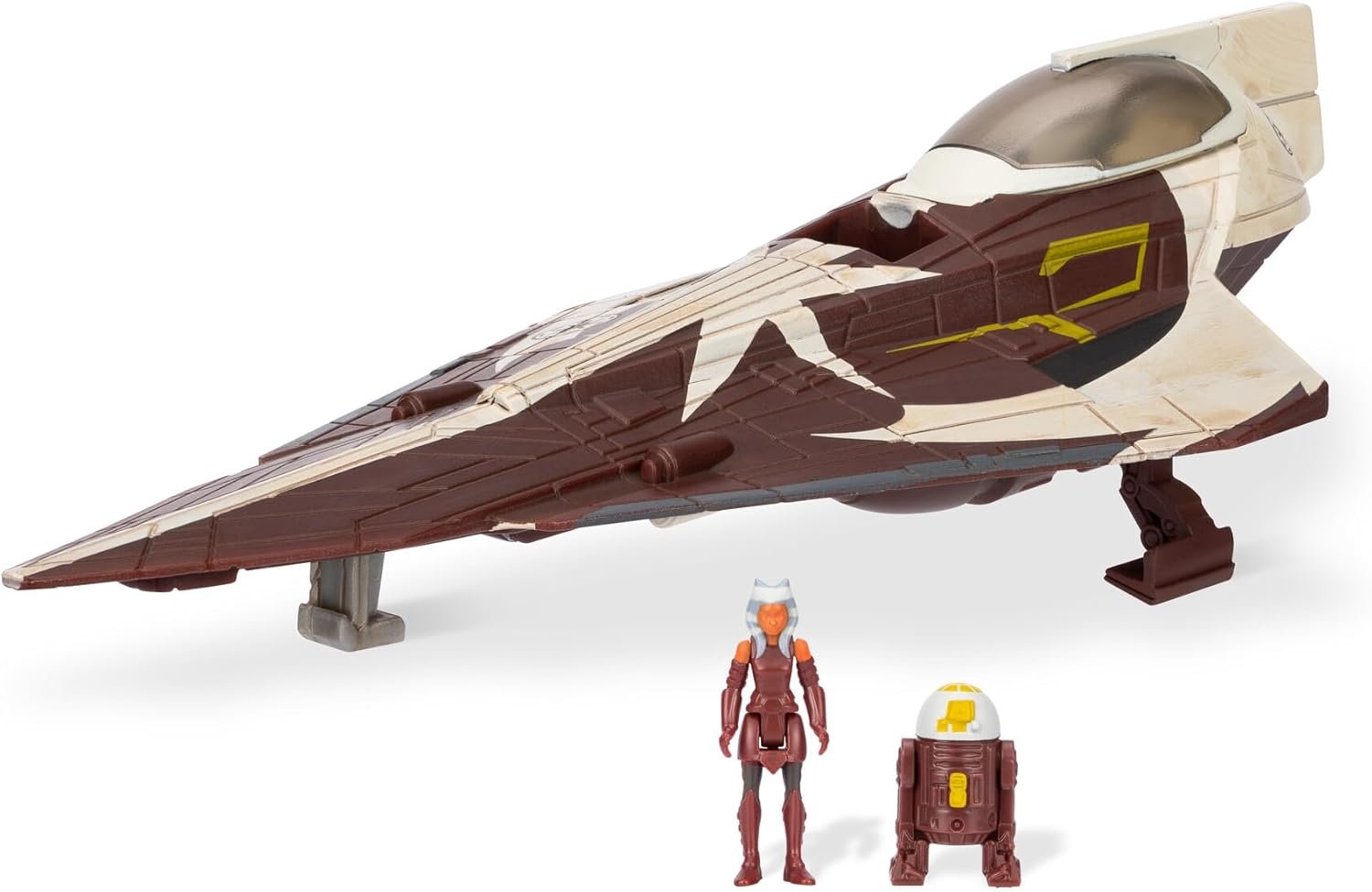 Star Wars Micro Galaxy Squadron Ahsoka Tano’s Jedi Starfighters Set - 5-Inch and 3-Inch Vehicles Two 1-Inch Micro Figure Accessories - Image 5