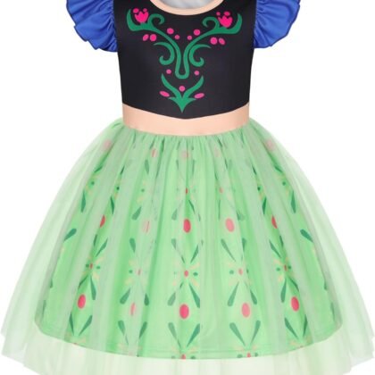 HenzWorld Princess Dress up for Girls Birthday Party Outfits Halloween Costumes for Kids Princess Costumes Tulle Tutu Dress