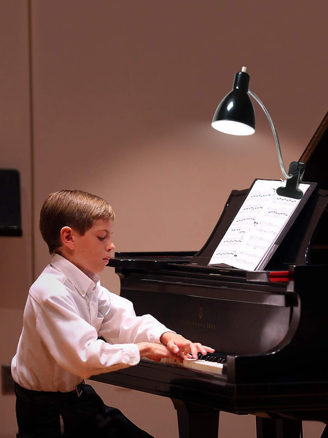 Desk lamp Eye-Caring Table Lamps, 360°Rotation Gooseneck Clip on Lamp Reading Light Portable Reading Book Light Clamp Study Desk Lamps for Bedroom and Office Home Lighting (Black) - Image 7