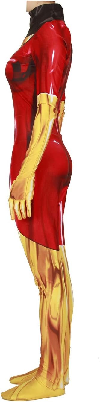 Superhero Cosplay Costume for Womens Halloween Full Set Bodysuits Zentai 3D Style Jumpsuit - Image 2