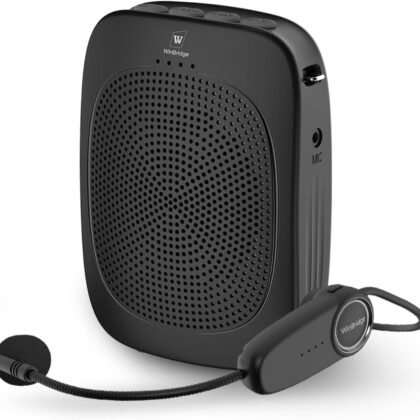 Wireless Voice Amplifier with Headset Microphone,Personal Wireless Bluetooth Amplifier with Mic,Teachers Microphone Wireless,Mini Megaphone Speaker,Portable PA System for Classroom C002