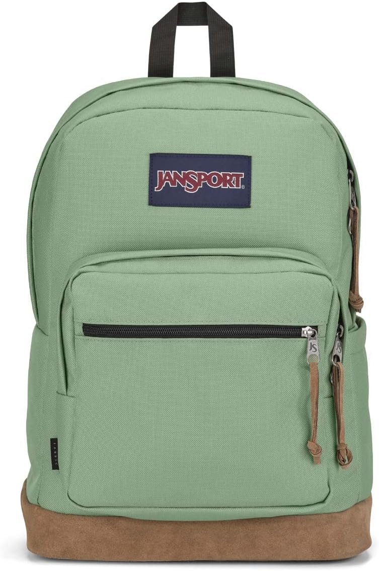 JanSport Right Pack Backpack - Durable Daypack with Padded 15" Laptop Sleeve, Spacious Main Compartment & Integrated Water Bottle Pocket - Loden Frost