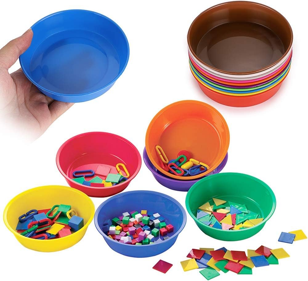BTSKY Plastic Sorting Bowls, Assorted Colors Set of 10 - Image 2