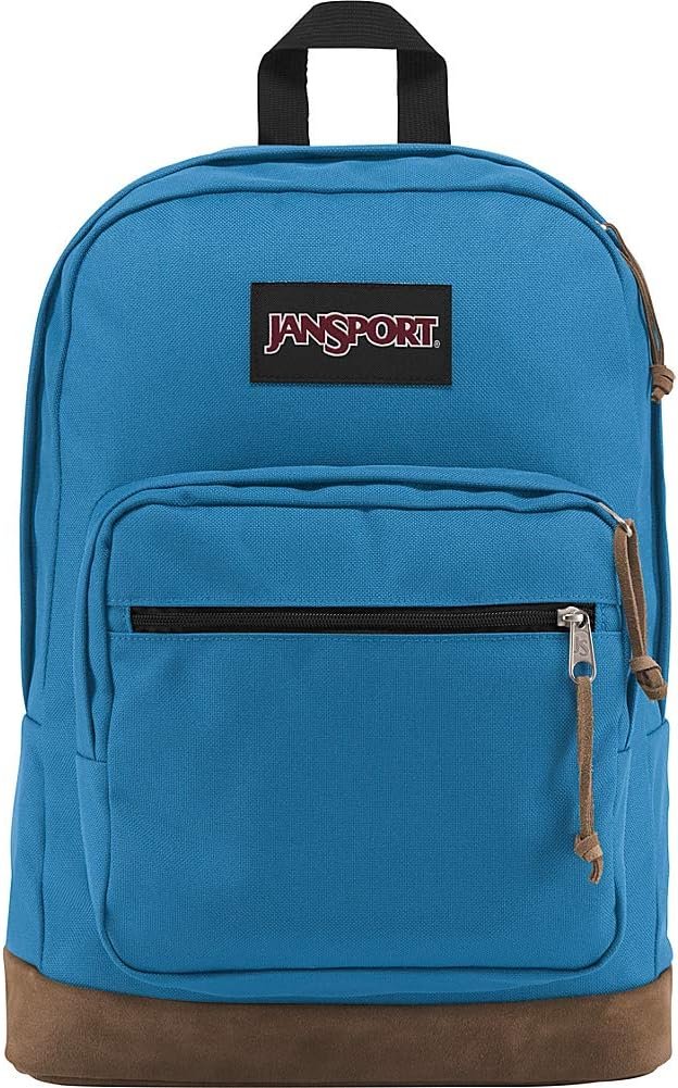 JanSport Right Pack Backpack - Durable Daypack with Padded 15" Laptop Sleeve, Spacious Main Compartment & Integrated Water Bottle Pocket - Blue Jay
