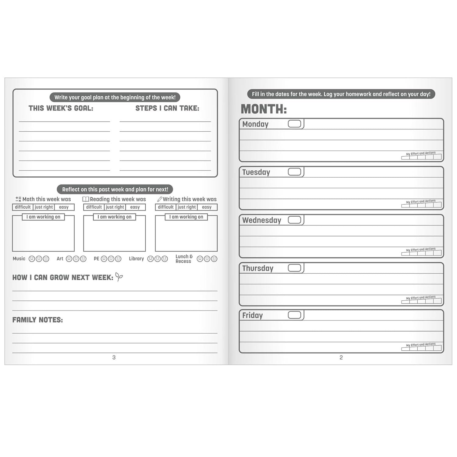 Really Good Stuff Student Support Planner - Set of 12 - Image 6