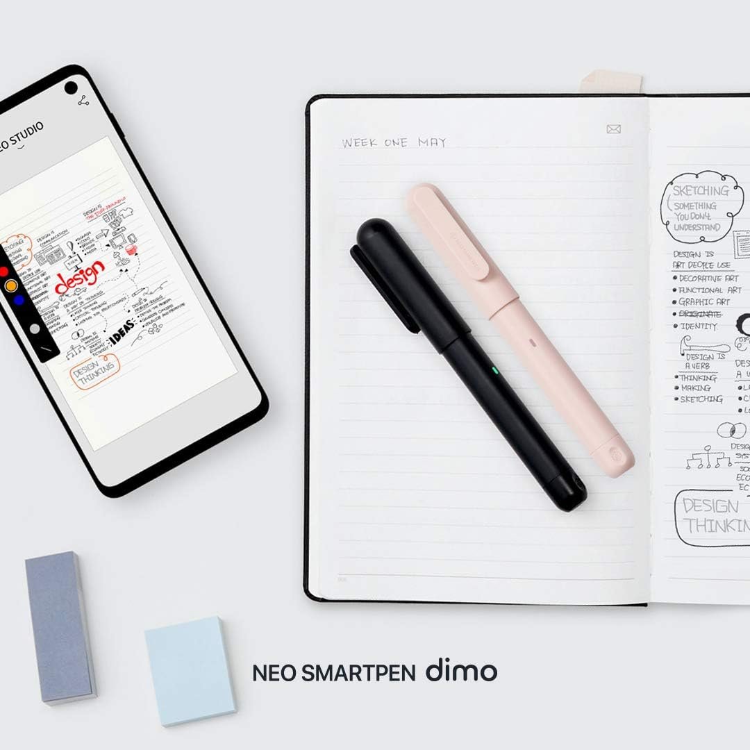 dimo Bluetooth Digital Pen with 2 GB Internal Memory Digitize Handwriting for iOS and Android, Compatible with Neo Studio App and Neo Notebooks - Black - Image 4