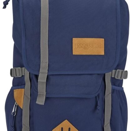 JanSport Hatchet Backpack – 15-inch Padded Laptop Compartment, Dual Water Bottle Pockets, Side Compression Straps, Navy