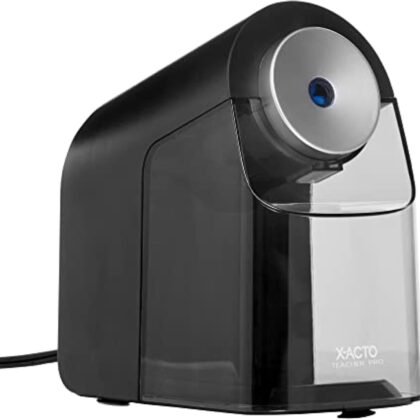 X-ACTO Electric Pencil Sharpener, Heavy Duty Pencil Sharpener for School, Black, 1 Count