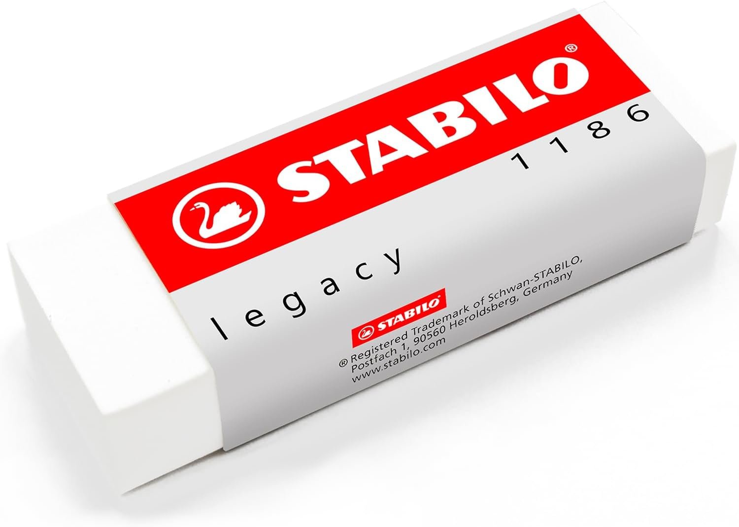 STABILO Coloured Pencil for Almost All Surfaces All - Pack of 2 - Black & White + Legacy Eraser - Image 4