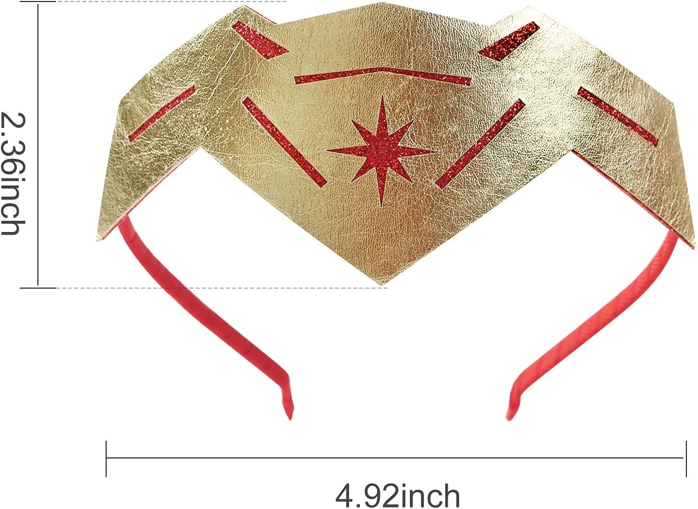 Girls Costume Tiara Headband Superhero Woman Halloween Dress Up Accessories - Image 4