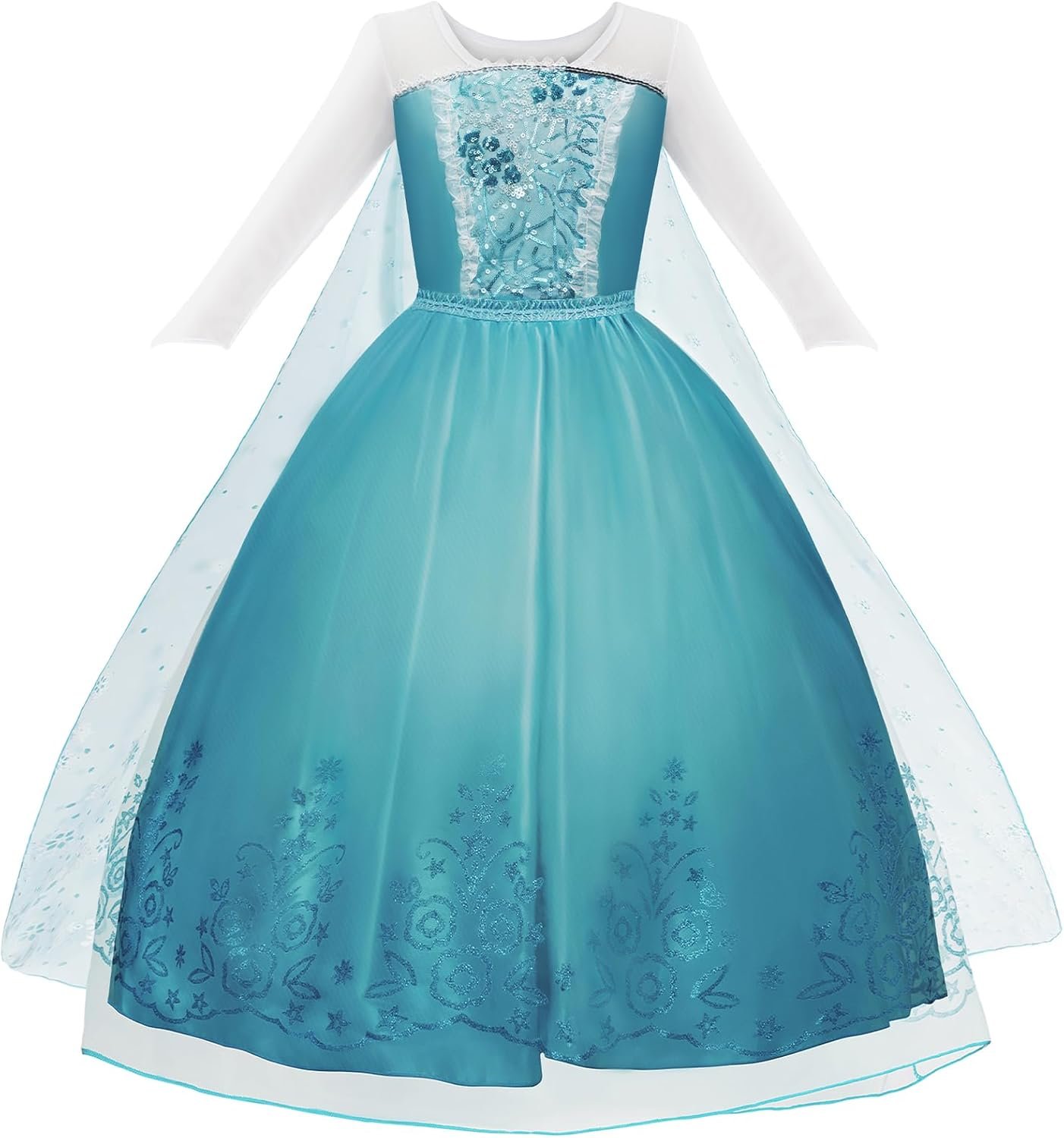 Light Up Princess Dress Girls Halloween Costume Christmas Costume Toddler Dressing Up for Bithday Party, Purple - Image 6