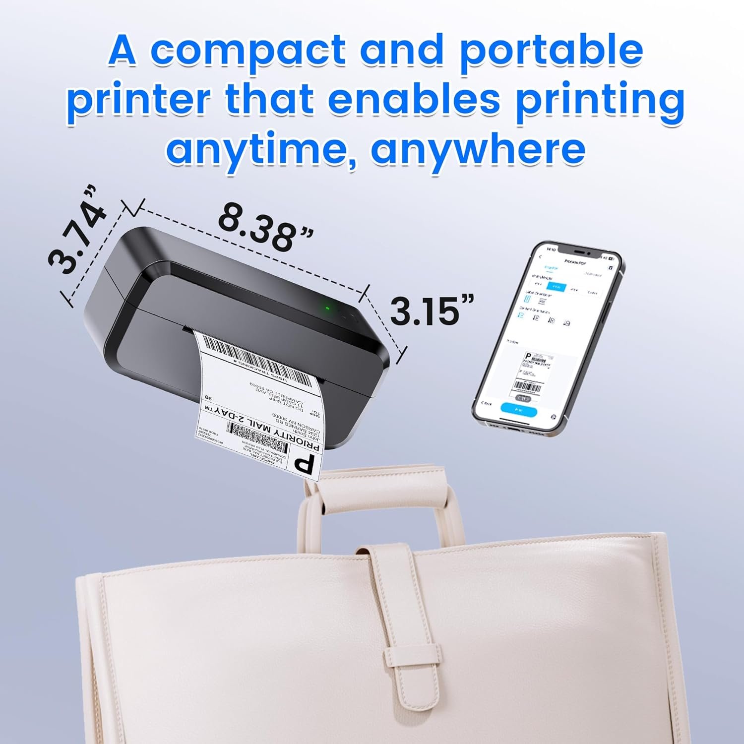 Bluetooth Thermal Shipping Label Printer, Wireless 4x6 Label Printer for Shipping Packages & Small Business, Compatible with Android, IOS, Windows and Mac, Widely Used for Ebay, Amazon, Shopify, Etsy - Image 7