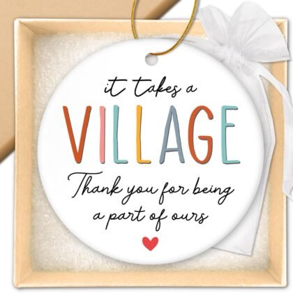 HEXMOZ Thank You Gifts for Women Men - Teacher Appreciation Gifts - Nurses Week Gift - Appreciation Gift for Teacher Nurse Coworker Employee Daycare Provider Nanny Babysitter - Christmas Ornament