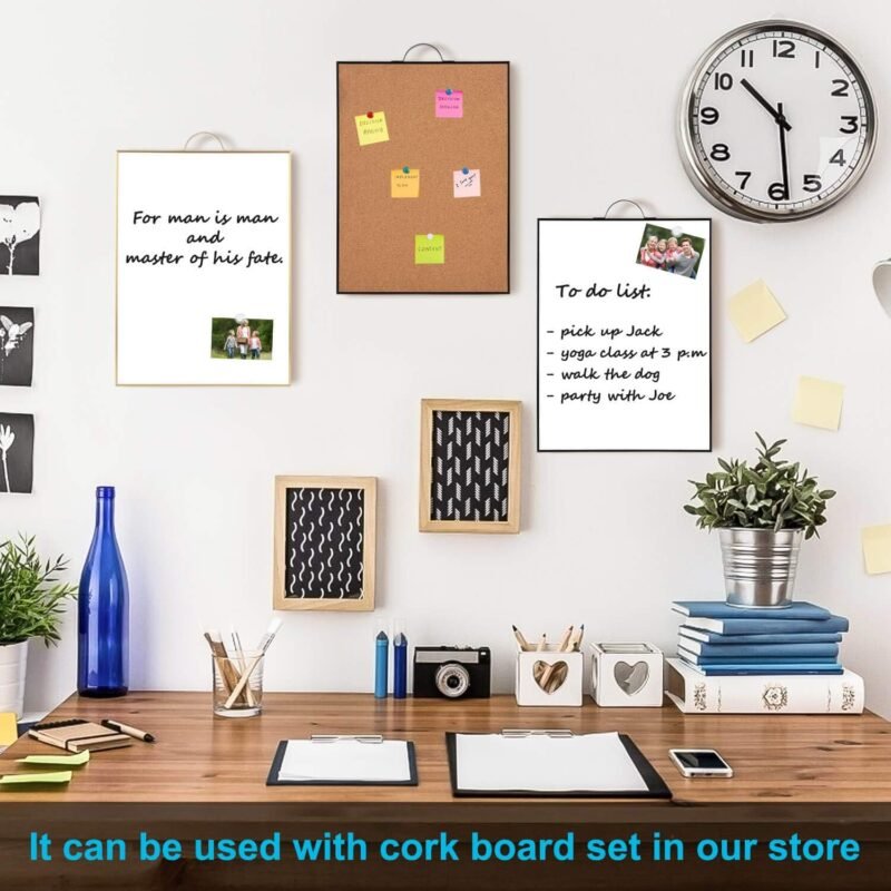 TSJ OFFICE Small White Board - 16" X 12" Portable Black Aluminum Framed Whiteboard, Magnetic Dry Erase Board with a Handle, to Do List Notepad for Office, Home, School - Image 7