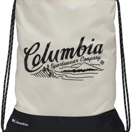 Columbia Unisex Zigzag Drawstring Pack, Dark Stone/Black, One Size