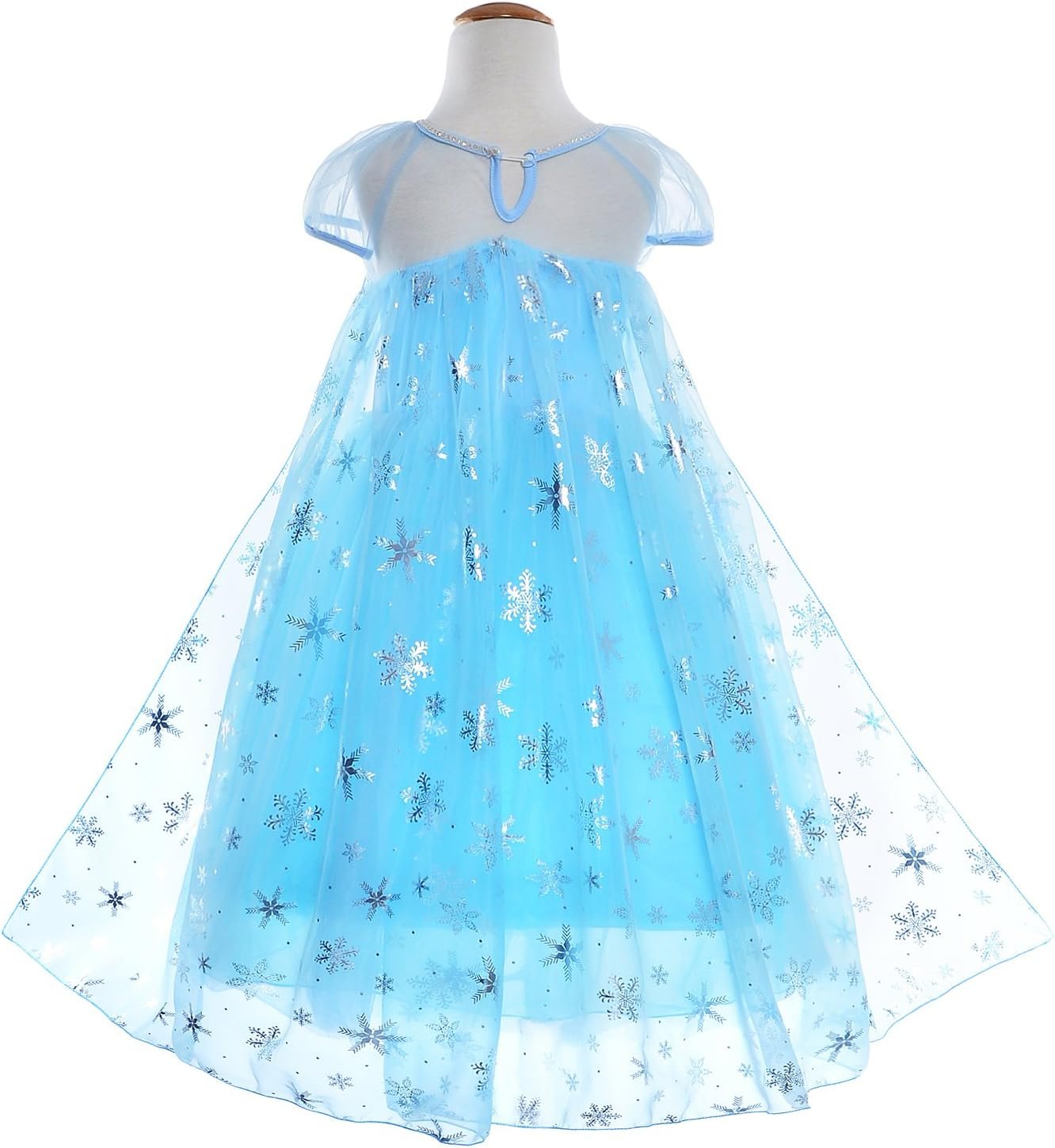 Party Chili Princess Costumes Birthday Dress Up for Little Girls with Crown,Mace,Gloves Accessories 3-12 Years - Image 5