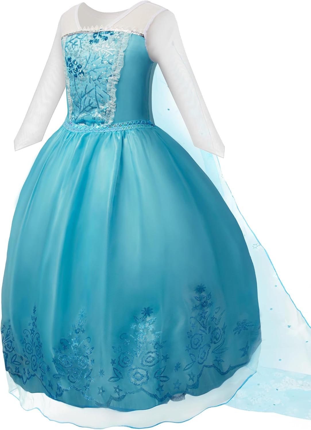 Light Up Princess Dress Girls Halloween Costume Christmas Costume Toddler Dressing Up for Bithday Party, Purple - Image 5