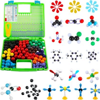 Comprehensive Chemistry Molecular Model Kit 406pc Organic and Inorganic STEM Set,Middle,High School,and College Supplies, Educational Science Set Learning Structure and Reactions Student Gifts
