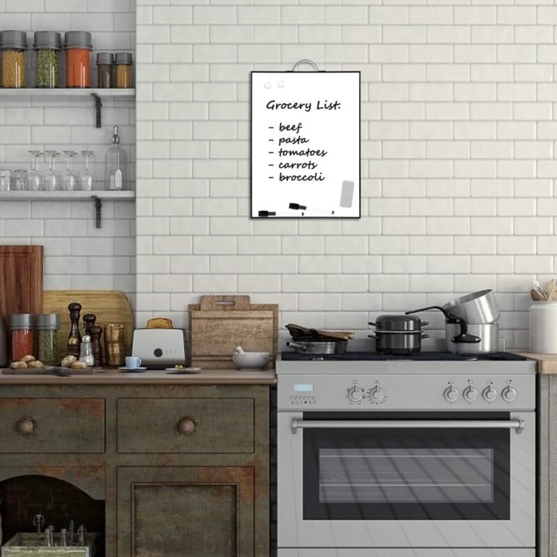 TSJ OFFICE Small White Board - 16" X 12" Portable Black Aluminum Framed Whiteboard, Magnetic Dry Erase Board with a Handle, to Do List Notepad for Office, Home, School - Image 6