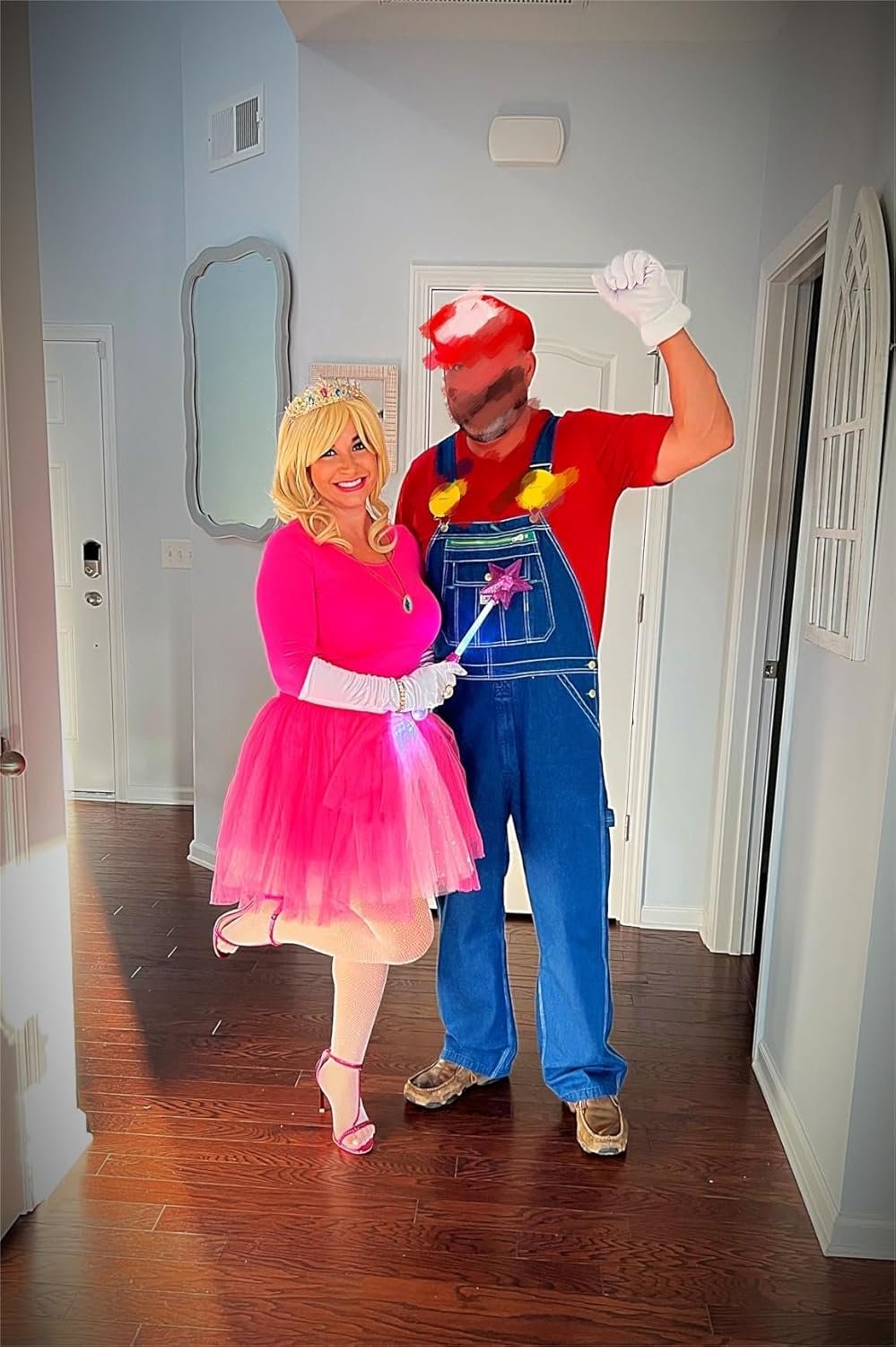 DAZCOS Anime Bowsette Jean Womens Cosplay Wig Wavy Blonde Ponytail Hairs with Bangs (Yellow) - Image 4