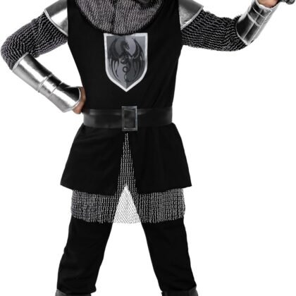 Morph Knight Costume For Boys - Black Medieval Knight Costume Kids - Warrior Halloween Costumes for Boys Renaissance