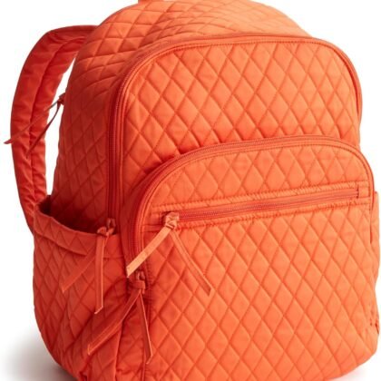 Vera Bradley Women's Premium Cotton Bancroft Backpack, Koi Orange, One Size