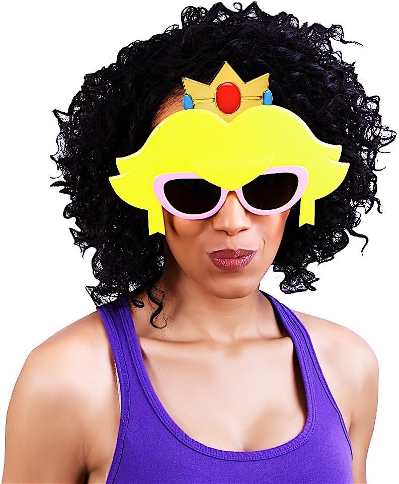 Sun-Staches Princess Peach Sunglasses | Officially Licensed Nintendo Costume Accessory for Super Mario Fans | UV 400 | One Size Fits Most Adults - Image 4