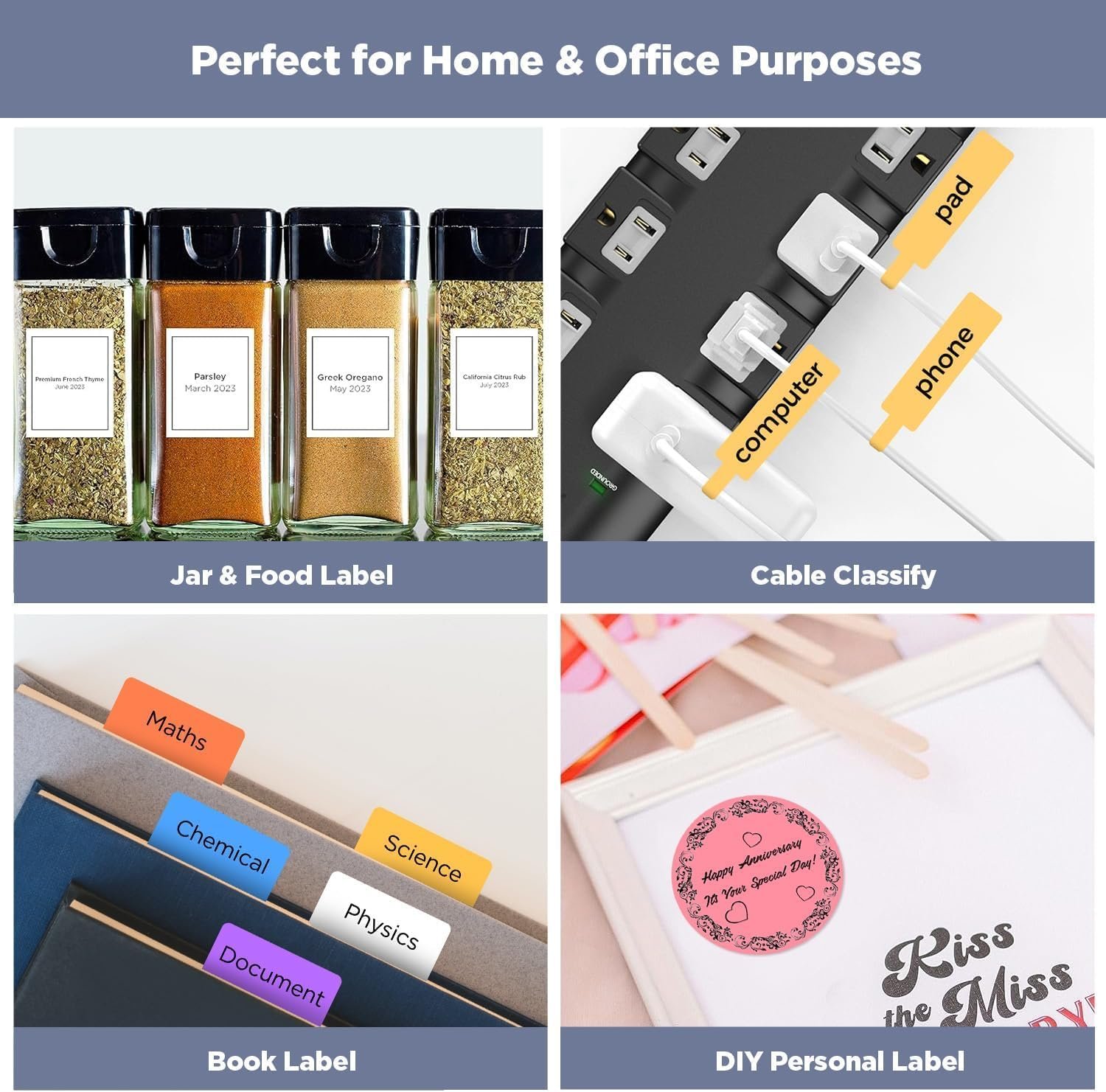 SUPVAN T50M Series Label Maker Tape, Black on Transparent 1.57" × 2.36" (50mm × 80mm) 95 Labels/Roll Genuine Laminated Thermal Label Tape Refill, Waterproof Oilproof Adhesive Auto Detect Labels - Image 6