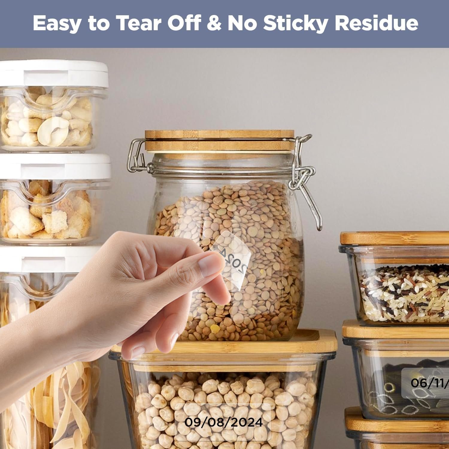 SUPVAN T50M Series Label Maker Tape, Black on Transparent 1.57" × 2.36" (50mm × 80mm) 95 Labels/Roll Genuine Laminated Thermal Label Tape Refill, Waterproof Oilproof Adhesive Auto Detect Labels - Image 5