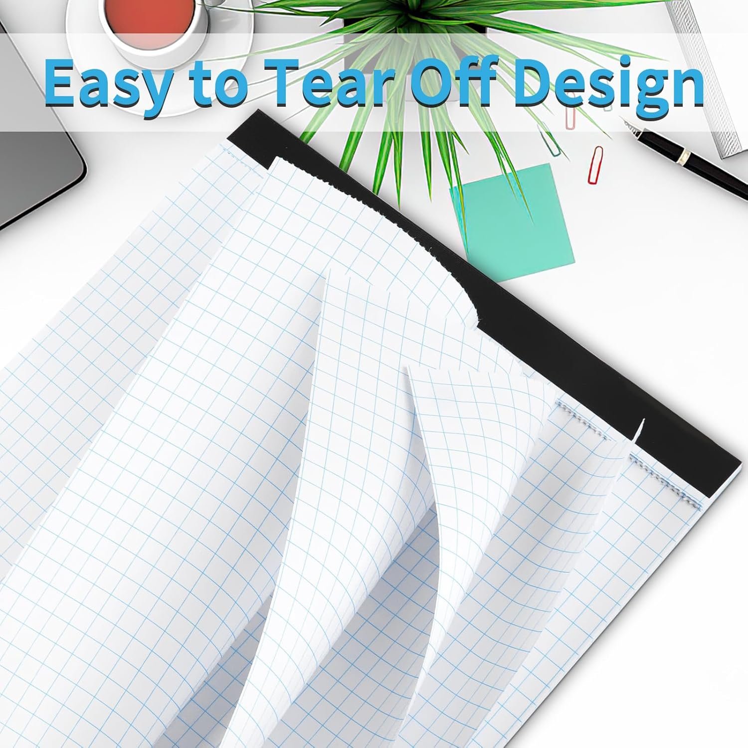 Grid Paper Notebook 8.5 X 11, 4x4 Graph Paper,-Sturdy Cardboard Backing, Graph Paper Pad for School, Office, Home, 70 Gsm Grid Paper, 2 Packs, 30 Sheets/Pad - Image 5