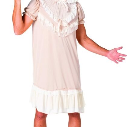 Rasta Imposta Molly The Demonic Dolly Costume, Scary Doll Costume Adult-Sized Pink, White