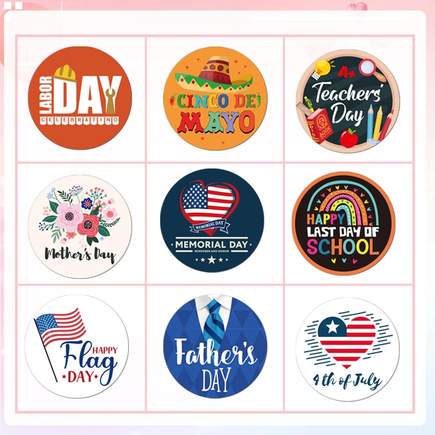 Holiday Magnets for Magnetic Calendar - 42Pcs Flag Day Last Day of School Patriot Day Halloween Refrigerator Calendar Magnets Seasonal Magnetic for Classroom Home Festival Whiteboard - Image 4