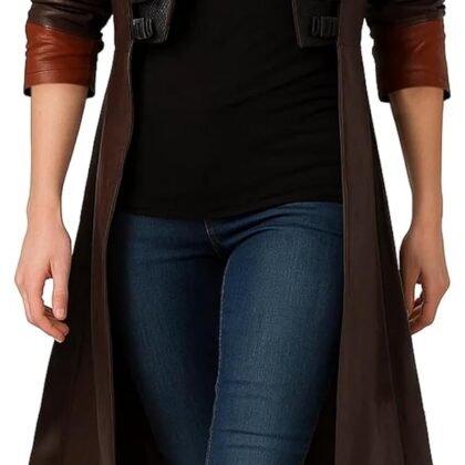 LP-FACON Womens Halloween Cosplay Costume Faux Leather Coat