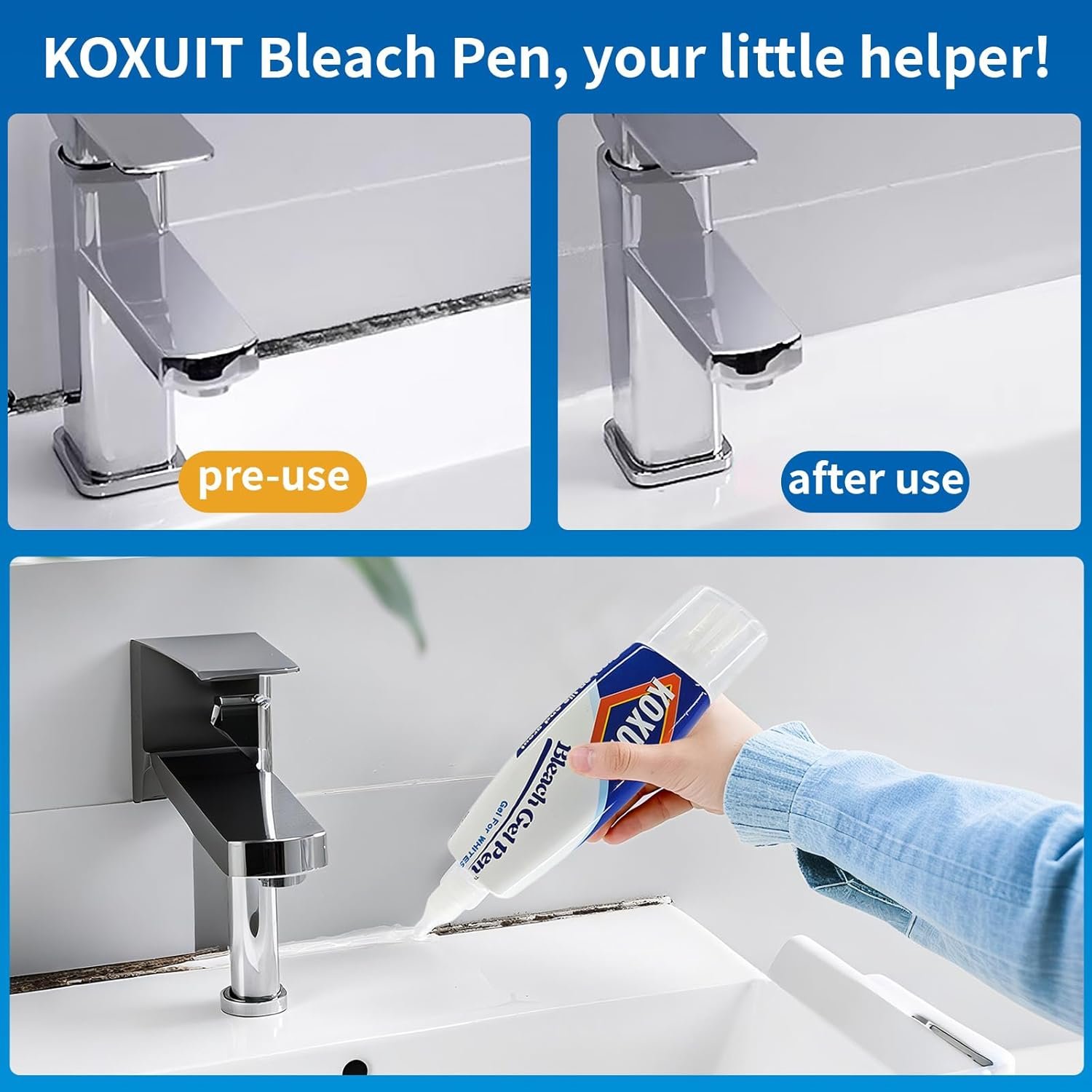 Bleach Pen,Bleach Pen for Clothing,bleach gel Pen,Stain Remover Pen, Mold Stain Remover Gel Cleaner, Clothing bleached DIY design, Travel Accessories, Lnstantly Remove Stains(Milky white) 1PCS. - Image 6