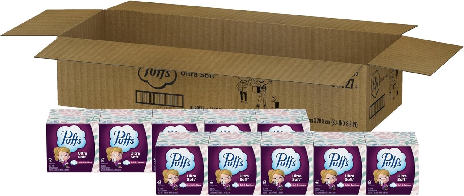 Puffs Ultra Soft Non-Lotion Tissues, 10 Cubes, 56 Tissues Per Box - Image 11