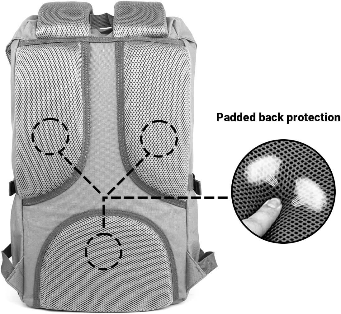 KAUKKO Travel Laptop Backpack Outdoor Rucksack Causal backpack Fits 15.6"(Nylon Black) - Image 6