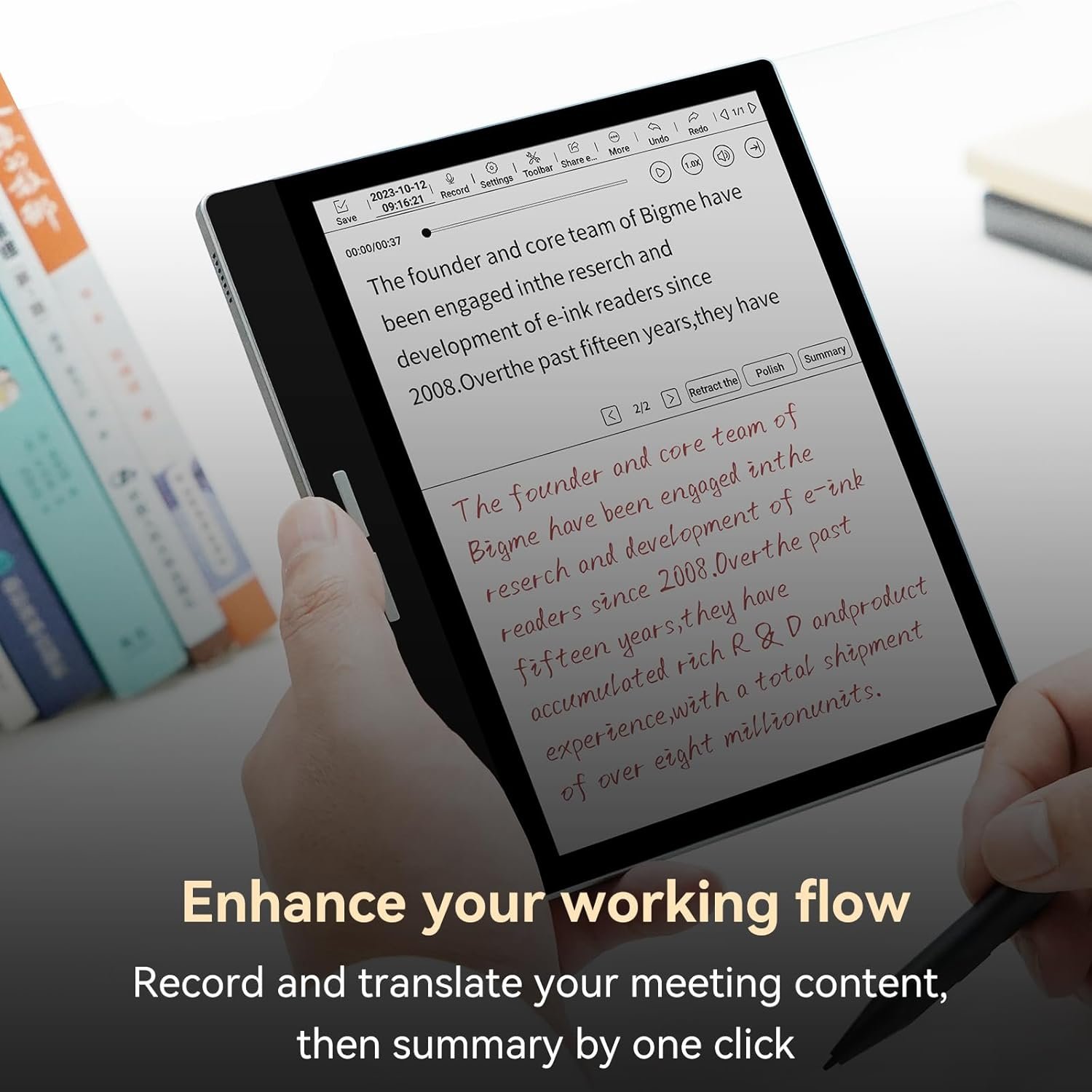 Bigme B751C Color Ebook Reader 7 Inch E-Ink Paper Tablet for Notes Taking, Reading and Writing (Case and Stylus Included) - Image 9