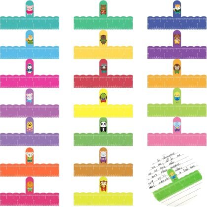 Honoson 100 Pcs Finger Spacers for Kids Writing, Handwriting Tool, Colorful Animal Dyslexia Spacers for Kids Handwriting, Kindergarten Back to School Classroom Supplies, 20 Styles